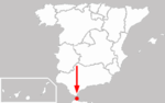 Locator map of Ceuta